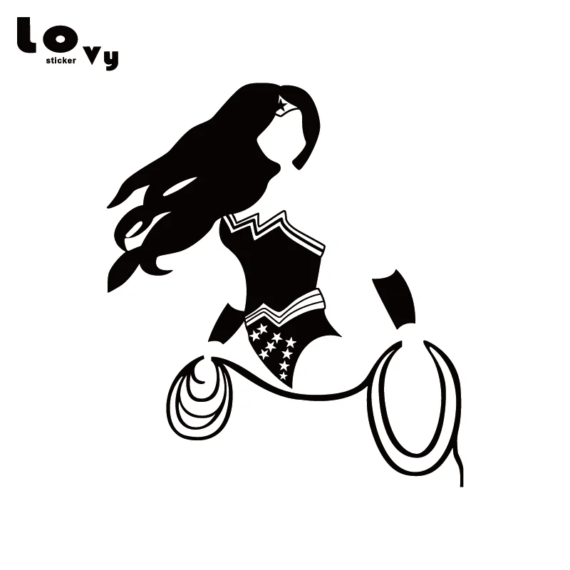 Download Wonder Woman With Lasso Vinyl Car Sticker Cartoon ...
