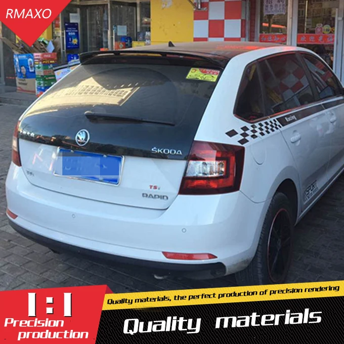 

For RAPID Spoiler High Quality ABS Material Car Rear Wing Primer Color Rear Spoiler For Skoda RAPID Spoiler 2006-2014