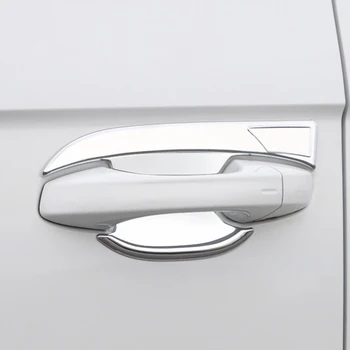 

Exterior Side Door Handle Bowls Frame Cover Trim ABS Chrome 4pcs Car Accessories For Volkswagen T-Roc 2017-2018