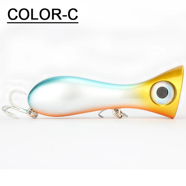 Spinpoler 1 шт. 3D Глаза Поппер рыболовная приманка 9,7 см 31,6 г искусственная морская GT Поппер приманка Leurre Peche жесткая рыболовная приманка - Цвет: Color C
