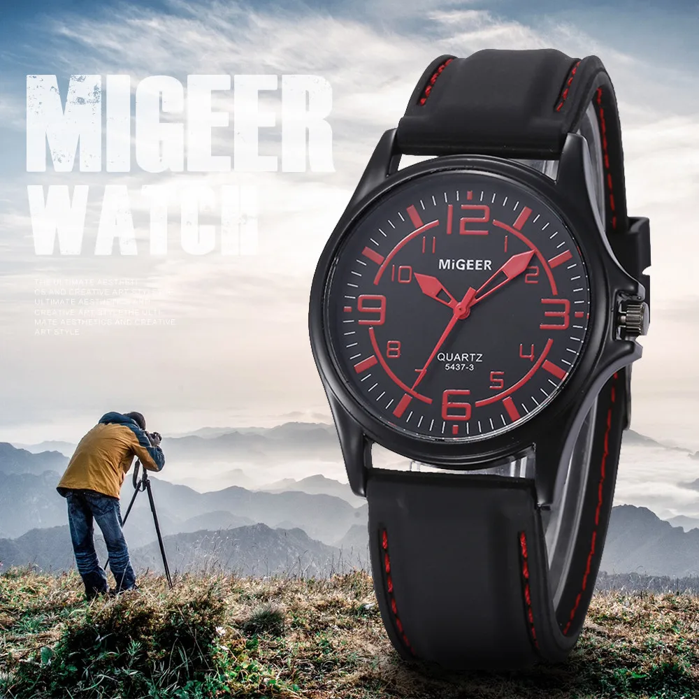 

Casual Men Watches erkek kol saati Fashion Silicone strap Sport Cool Analog Quartz Hours Business Wrist Watch reloj hombre #0