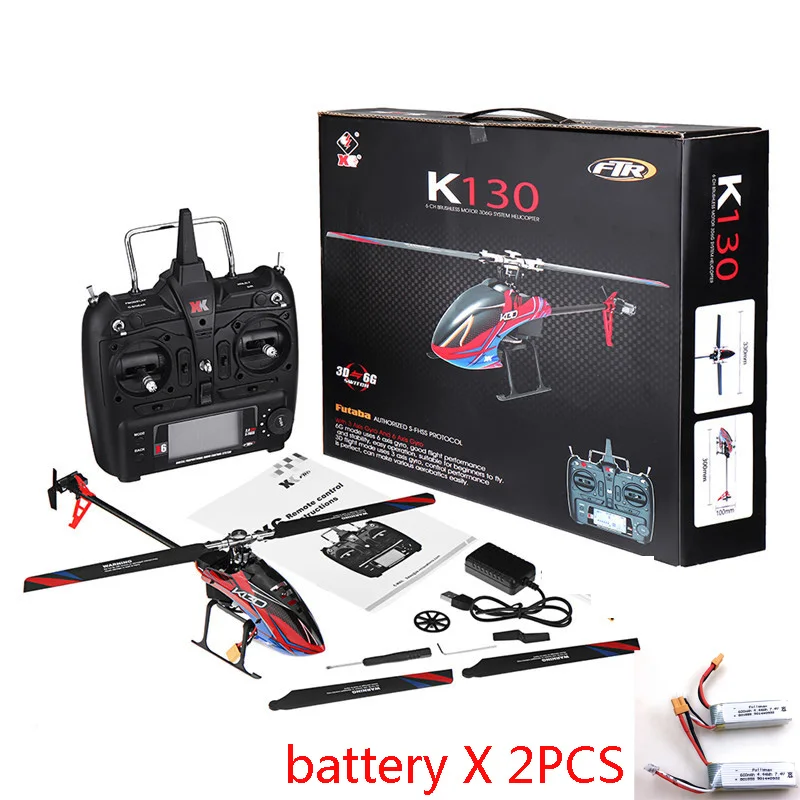(2 батареи) оригинальный XK K130 6CH бесщеточный 3D6G безостовый вертолет на