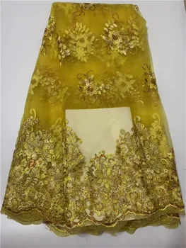 

Free Shipping African Sequin Lace Fabric High Quality French Sequin Lace Fabric Embroidery Sequin Tulle Net Lace For Party Dress