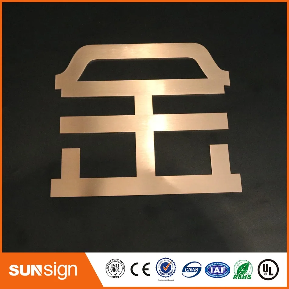 rose gold metal signs matt polished stainless steel alphabet letters