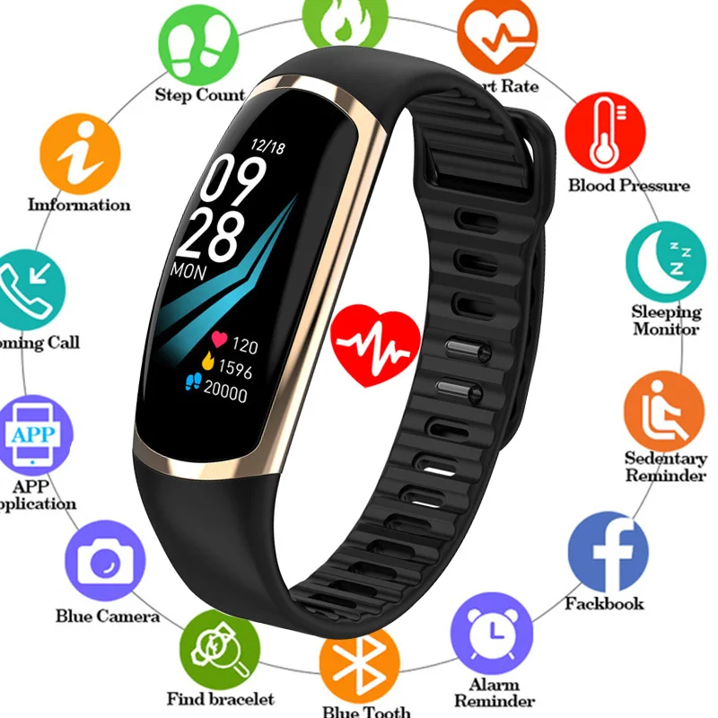 

Smart Bracelet R16 Android IOS Heart Rate Band Sleep Monitor Blood Pressure Fitness Tracker Waterproof Color Screen Sport Band