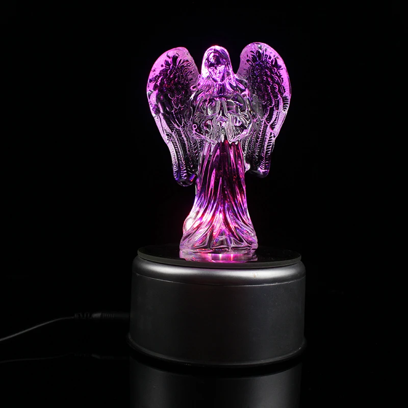 

Free Shipping 1 pc Charming Love Crystal Guardian Angel Figurines Miniatures Status Home Decoration Accessories