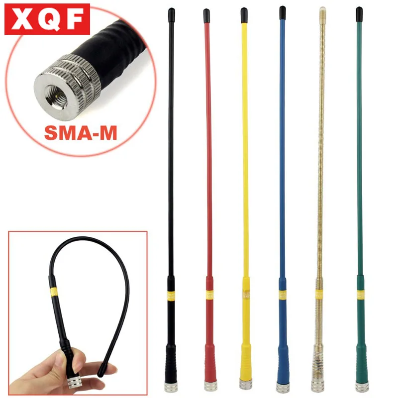 

XQF Fp405 dual band 144/430mhz VHF/UHF handset high gain soft antenna sma-m for YAESU two way radio