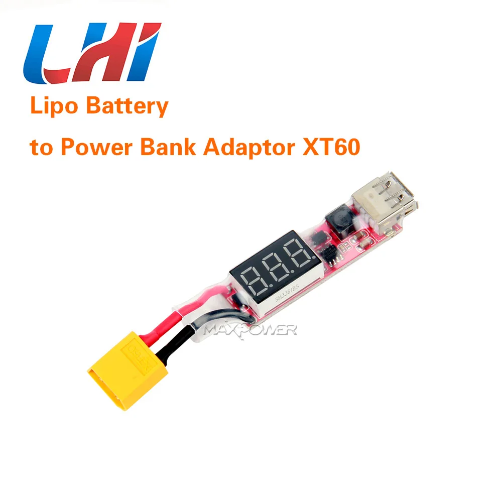 2 S 6 Lipo батарея в XT60 разъем банк питания адаптер к USB 5V 2A зарядное устройство