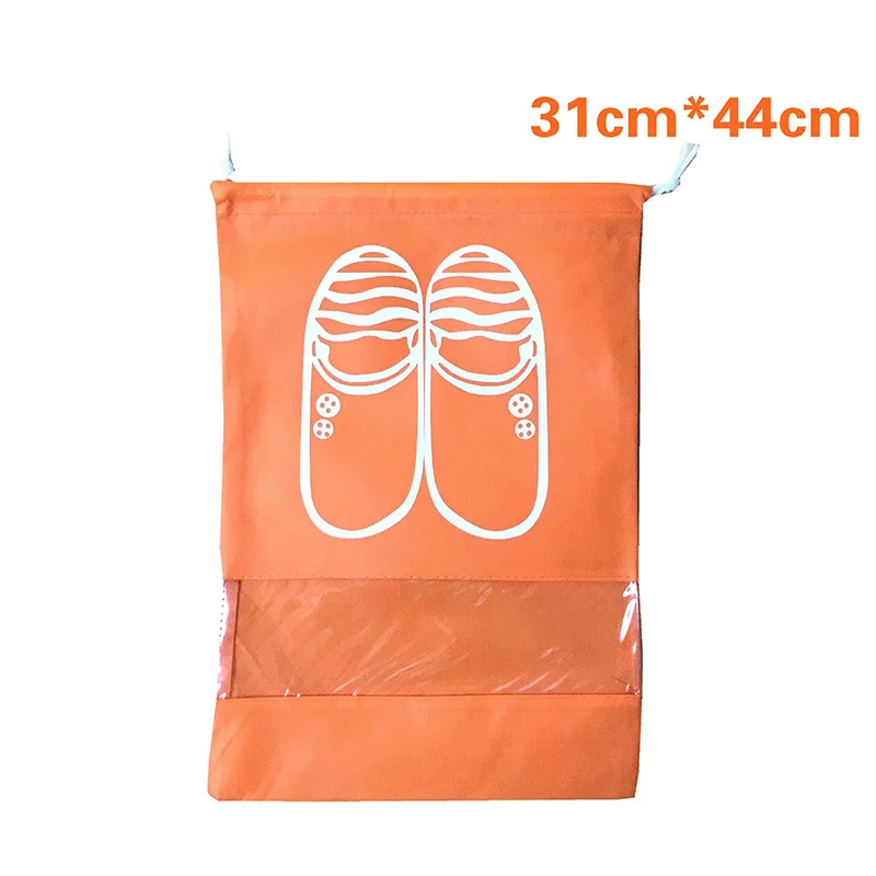 1 шт. Нетканая сумка для обуви дорожные сумки для хранения Переносные сумки на шнурке Органайзер пылезащитный чехол для одежды Organizador - Цвет: L Orange