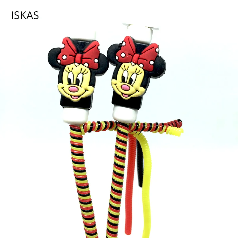 ISKAS Charging Cable Protection Cartoon Protector Kabel Beschermer Usb For Winding Cords Cute Kawaii Lovely | Электроника