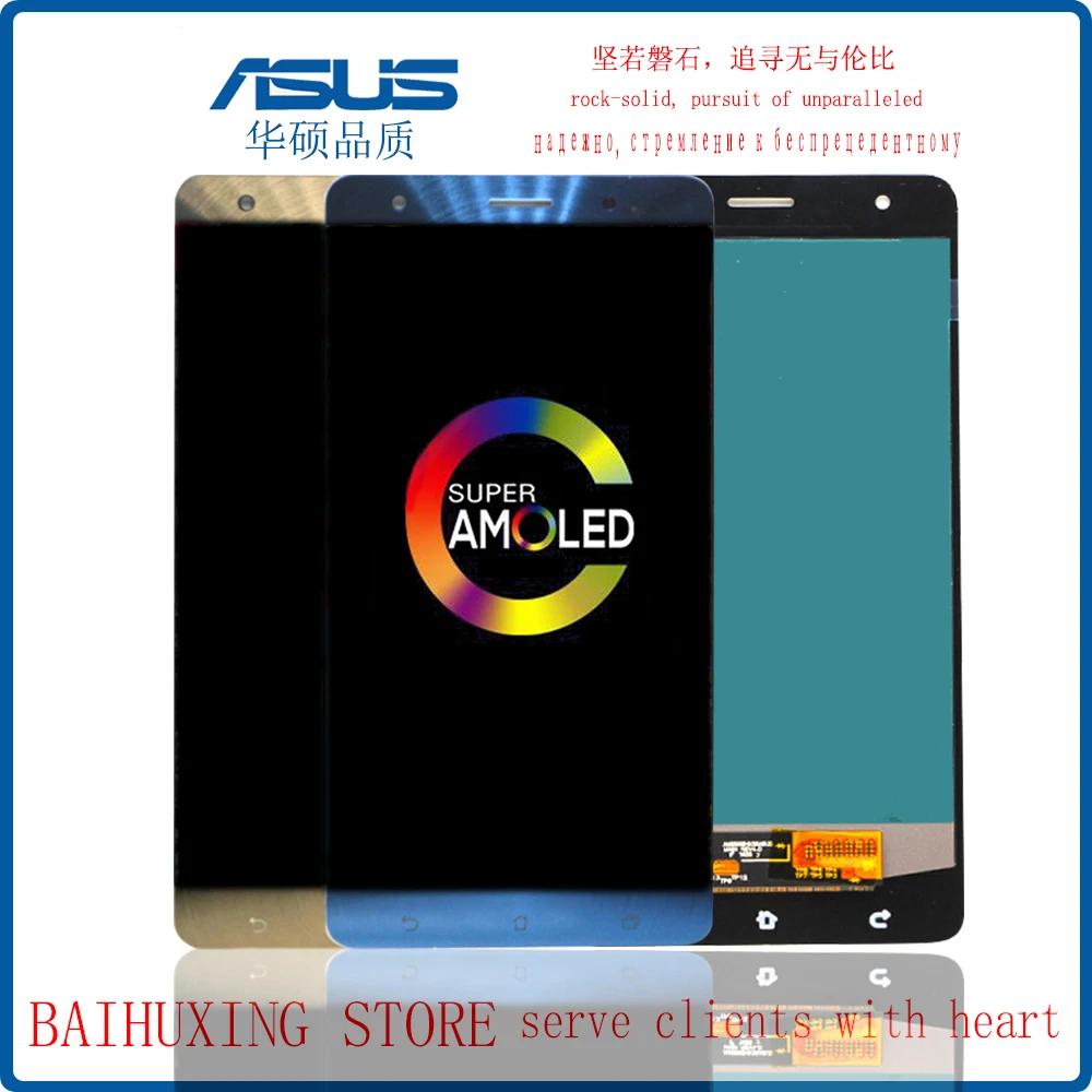 

Amoled 5.7"Original For ASUS Zenfone 3 Deluxe ZS570KL LCD Display Touch Screen Digitizer For Asus ZS570KL Display Z016D Z016S#