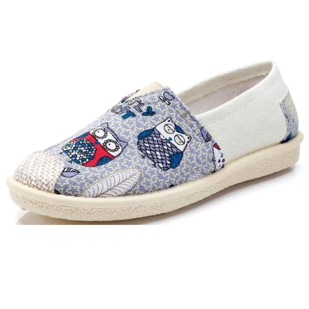 

2018 Spring Fall Canvas Shoes Fashion Slip-on Women Casual Shoes Flat Lazy Loafers Lightweight Breathable Soft Shoes Women