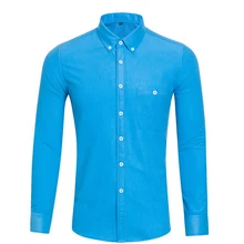 Вельветовая рубашка большого размера в деловом стиле, повседневная Однотонная рубашка с длинными рукавами для мужчин, рубашка на подкладке