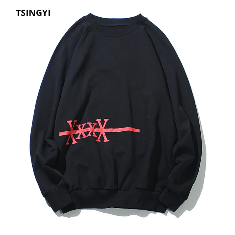 

Tsingyi 5XL Spring Pullover One Red Striped Men Hoodies O-neck Long Sleeve Streetwear Sweat Homme Mens brazzer Hoodie Sweatshirt