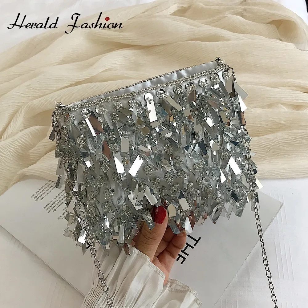

Herald Fashion Mini Chain Female Shoulder Bags Women Messenger Bag Casual Flap Bag Wedding Purse Elegant Ladies' Crossbody Bag