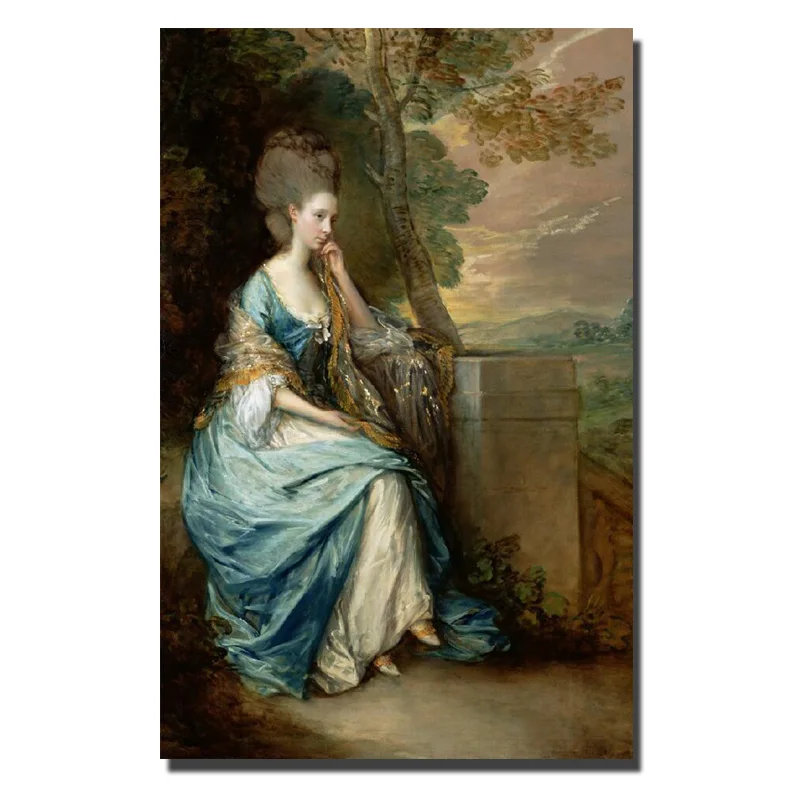 

European court lady Oil Paintings Print On Canvas Theodore Gericault World Famous Painting Replica Wall Picturtes For Home Decor