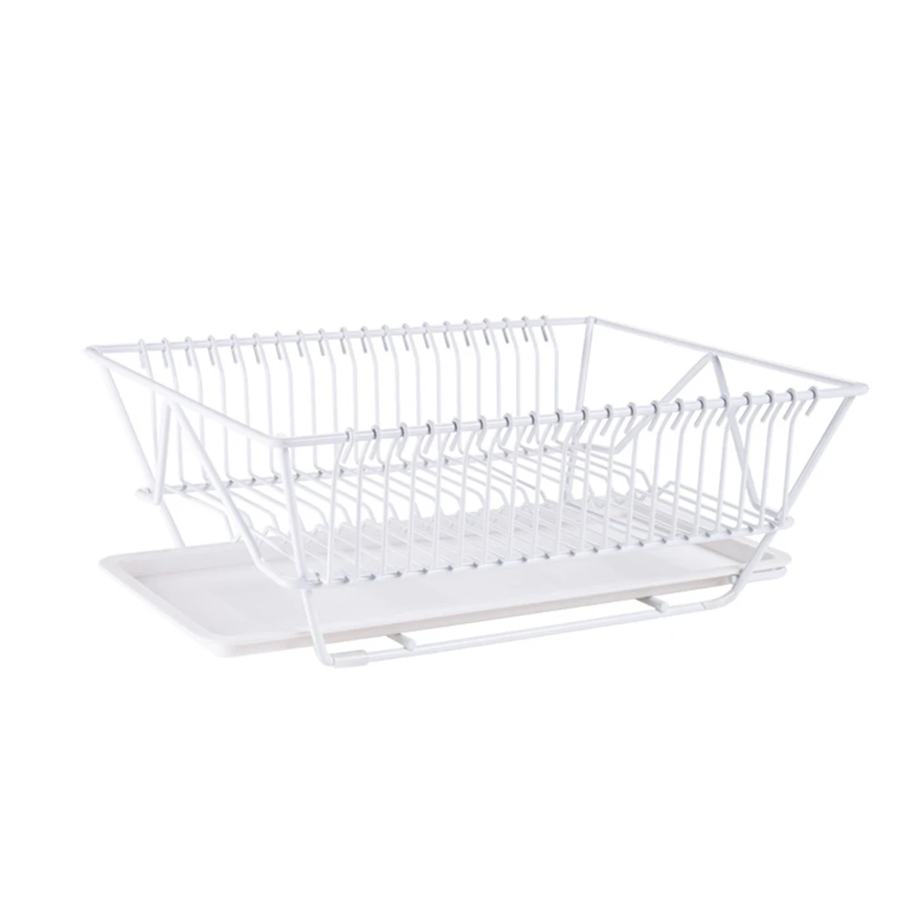 

1PC Tableware Storage Rack Storage Holder Dishes Drain Holder Iron Steel Dish Drying Rack for Kitchen Countertop