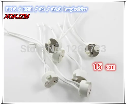 

15cm G4 / G5.3 / GU5.3 / G6.35 / G5.3 ceramic lamp base MR11 / MR16 led spotlight socket lamp holder 20pcs / lot free shipping!