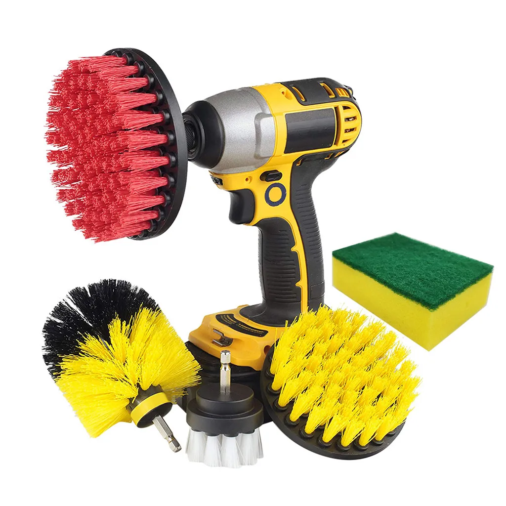 

5pcs Scrub Brush Power Drill Cleaning Brush Tub Cleaner Combo Tool Kit Perfect for Cleaning Grout Electric drill head new 427