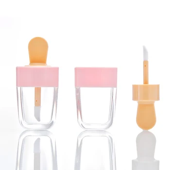 

5pcs Empty Lip Gloss Tube Containers Cream Jars DIY Make Up Tool Cosmetic Ice Cream Transparent Lip Balm Refillable Bottle