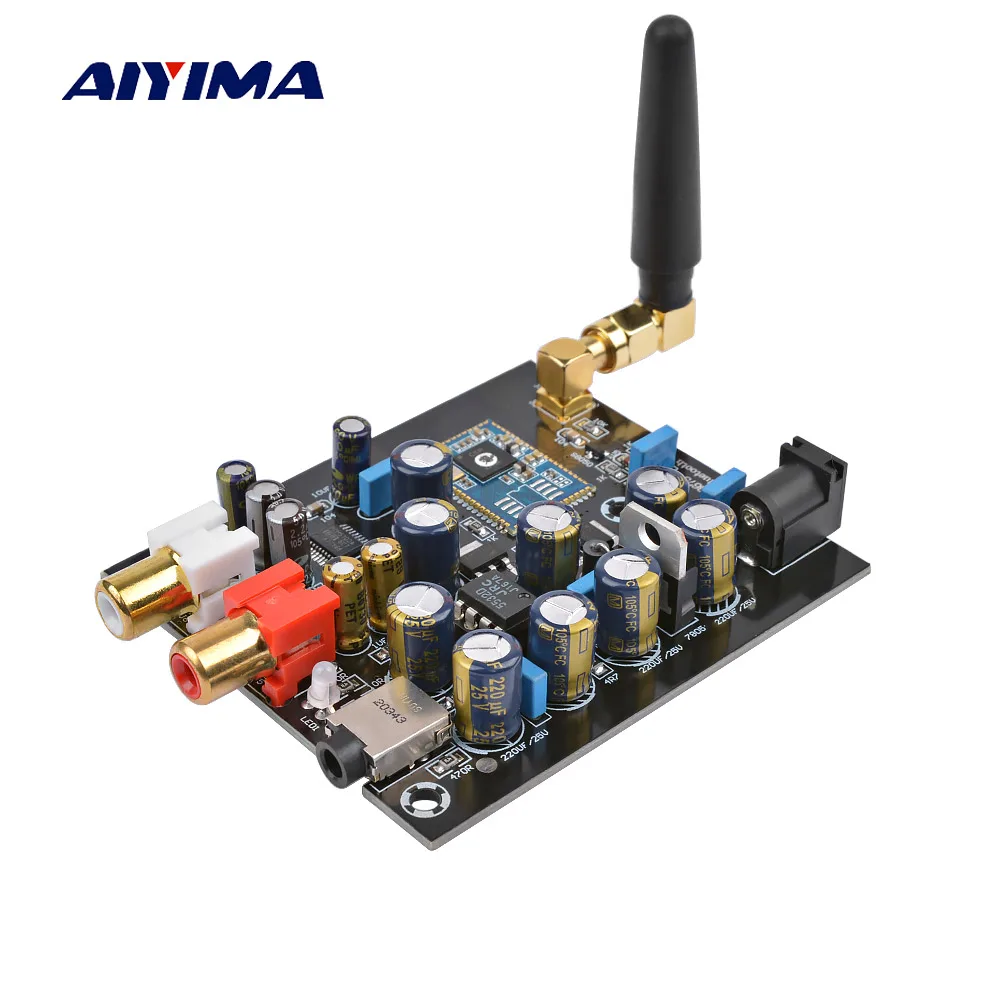 AIYIMA 5,0 Bluetooth декодер плата CSR8675 ЦАП 12 В 3,5 мм без потерь декодирование аудио модуль с антенной для усилителей домашнего кинотеатра