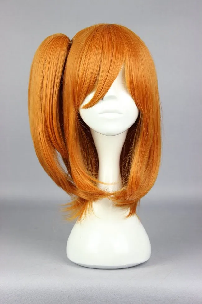 MCOSER оранжевого Цвет 48 cmShort прямые синтетические Косплэй парик для Хэллоуина с одним хвостики Высокое Температура волокна волос 560J
