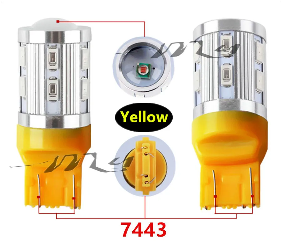 Светодиодные Автомобильные лампы 7443 7440 3157 3156 1156 1157 BA15S BAU15S BAY15D ксенон белый W21/5 Вт высокой мощности Cree чипы лампа светильник источник 12V