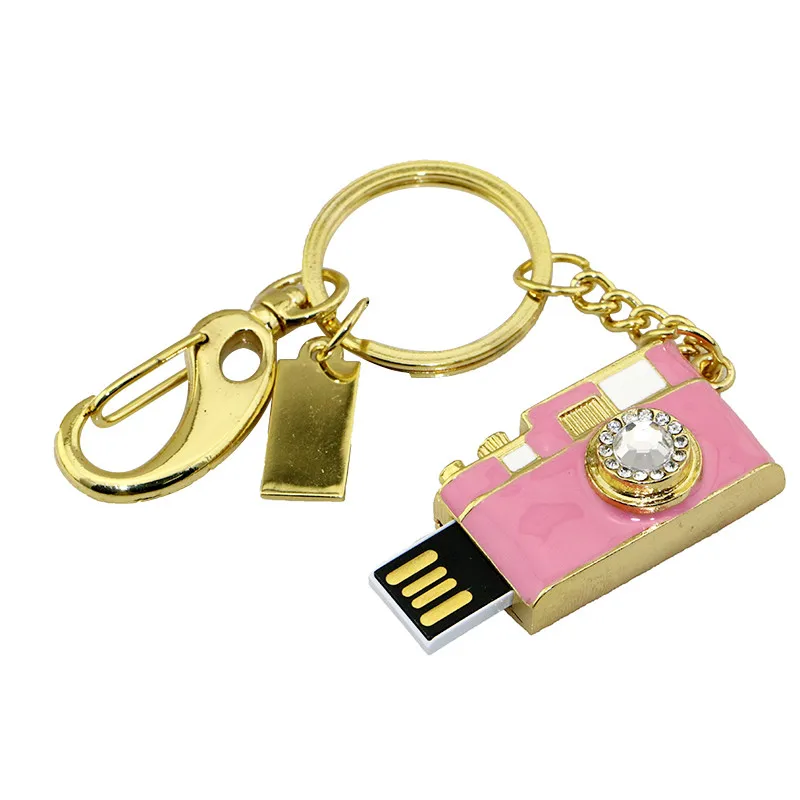 Кристальный брелок, USB флеш-накопитель, 128 ГБ, металлическая камера, ручка-накопитель, 4 ГБ, 8 ГБ, 16 ГБ, 32 ГБ, 64 ГБ, флешка, карта памяти, USB 2,0, U диск