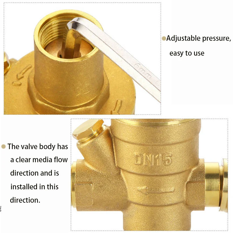 DN15 латунь Давление воды снижение поддержания клапаны регулятор Mayitr регулируемые предохранительные клапаны с манометром