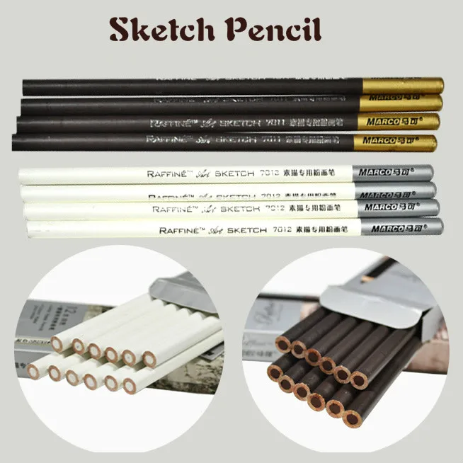 

2 Pcs Professional Wood Drawing Sketch Pencil Soft Pastel Colored Pencils Charcoal Pen For Student Drawing Sketch Art Supplies