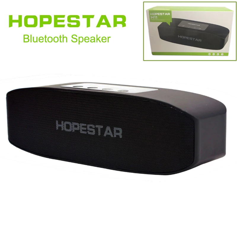 HOPESTAR H11 Bluetooth динамик Hifi беспроводной Саундбар двойной бас стерео Поддержка USB TF AUX FM с зарядным устройством для телефона - Цвет: black with package