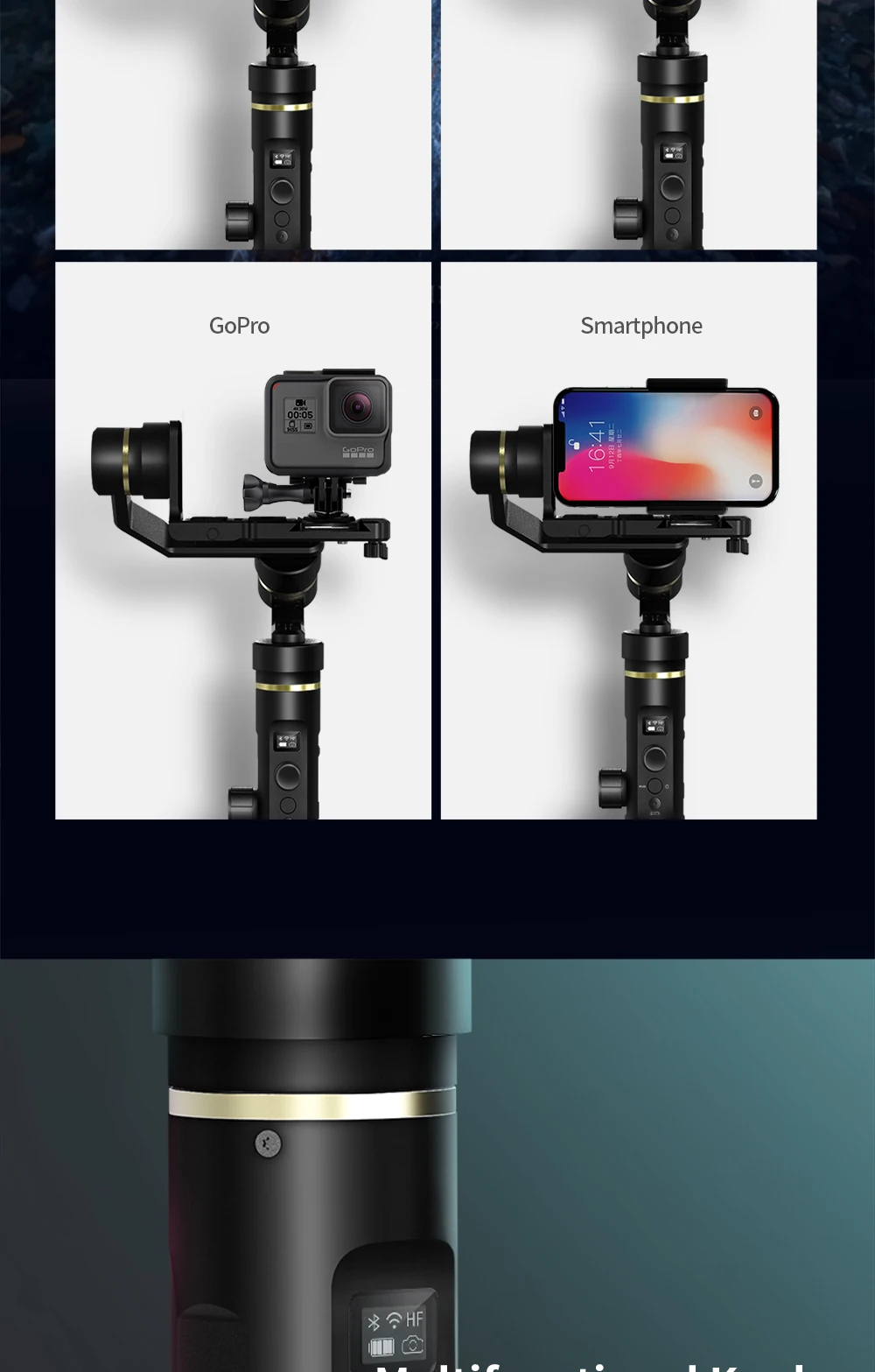 FeiyuTech Feiyu G6 Plus Splashproof Handheld Gimbal 4 in 1 Stabilizer for Smartphone Gopro hero Mirrorless cameras sony as6000