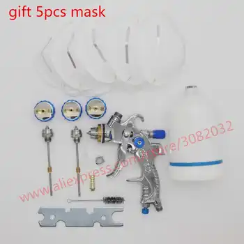 601 spray gun HVLP SPRAY GUN gravity feed tainless steel nozzle 1.4mm 1.7mm 2.0mm auto Car face Paint spray gun