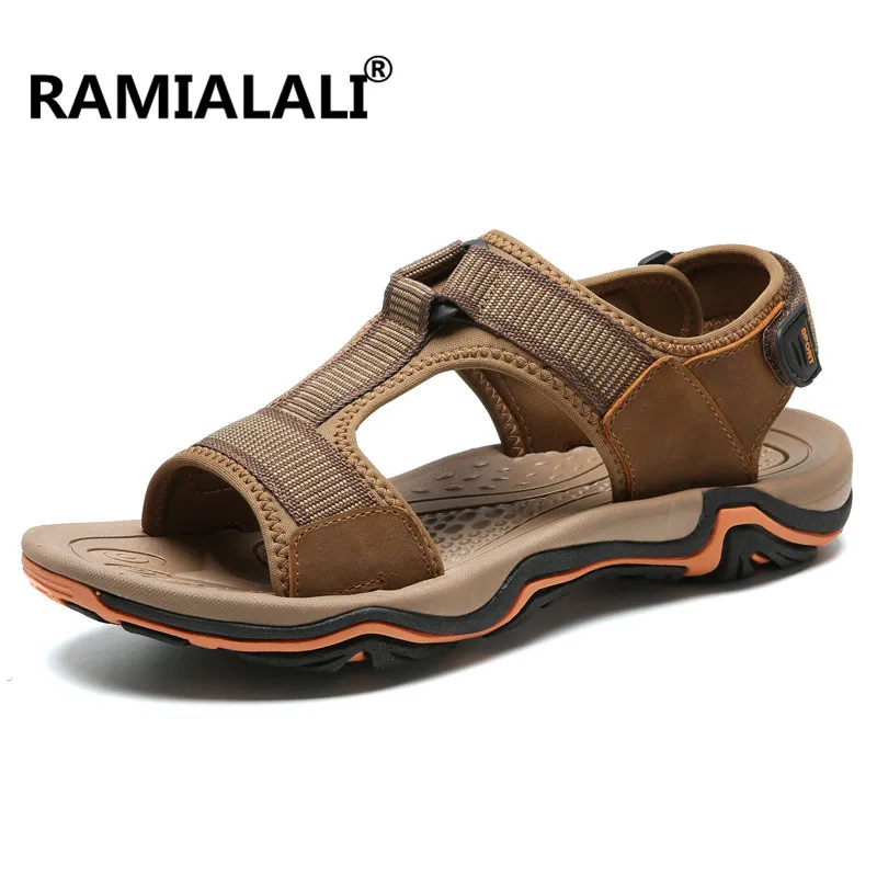 Buy Mens Sandals Leisure Genuine Leather Summer Cool