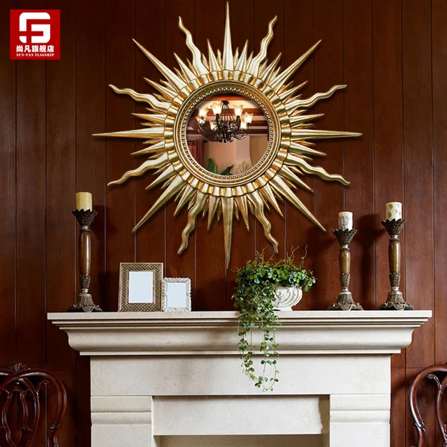 Head Arts Crafts All European Style Sun Mirror Wall Hanging Living Head Arts Crafts All European Style Sun Mirror Wall Hanging Living Room Porch
