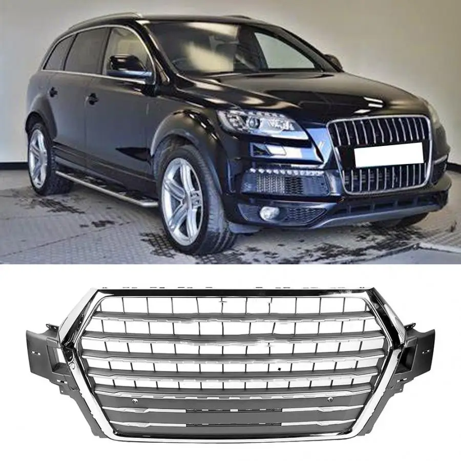 

Car Modification Auto Front Bumper Hood Mesh Grill Grille Fit for Audi Q7 2016 2017 2018 Car-styling