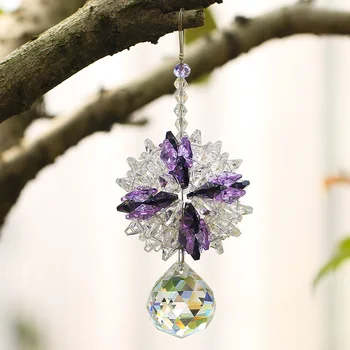 

H&D Crystal Ball Pendant Chandelier Prism Hanging Suncatcher Feng Shui Pendant 30mm (Clear)