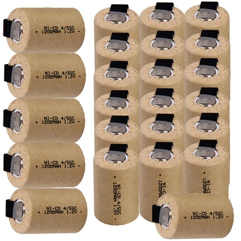 

24 pcs 4/5 SC battery 1.2v 1200mah nicd 4/5 SUBC batteries for power tools for electric screwdrivers for drills real capacity