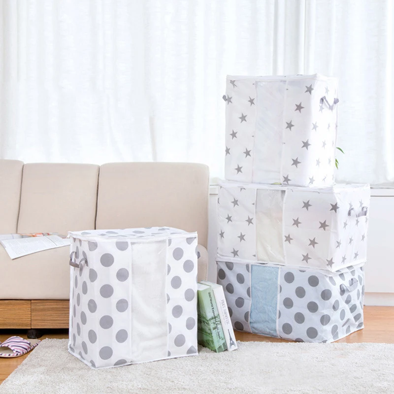 Organizer Foldable Storage Bag Clothes Blanket Quilt Closet Sweater Box Package Storage bag Estojo escolar