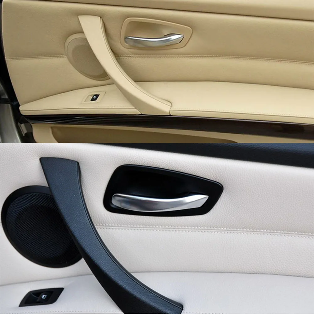 

Car Inner Handle Interior Door Panel Pull Trim Cover Gray Beige Black left Right For BMW 3 series E90 E91 316 318 320 325 328