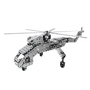 

DIY Alloy Assembly Helicopter DIY Assembled Helicopter Decorate Kid Entertainment Non-Toxic Funny