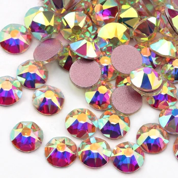 

8 big + 8 small Cut Facets 6A 1440pcs/lot SS16 SS20 Crystal AB Rhinestone Rose Flatback Non Hotfix Nail Art Rhinestone For DIY