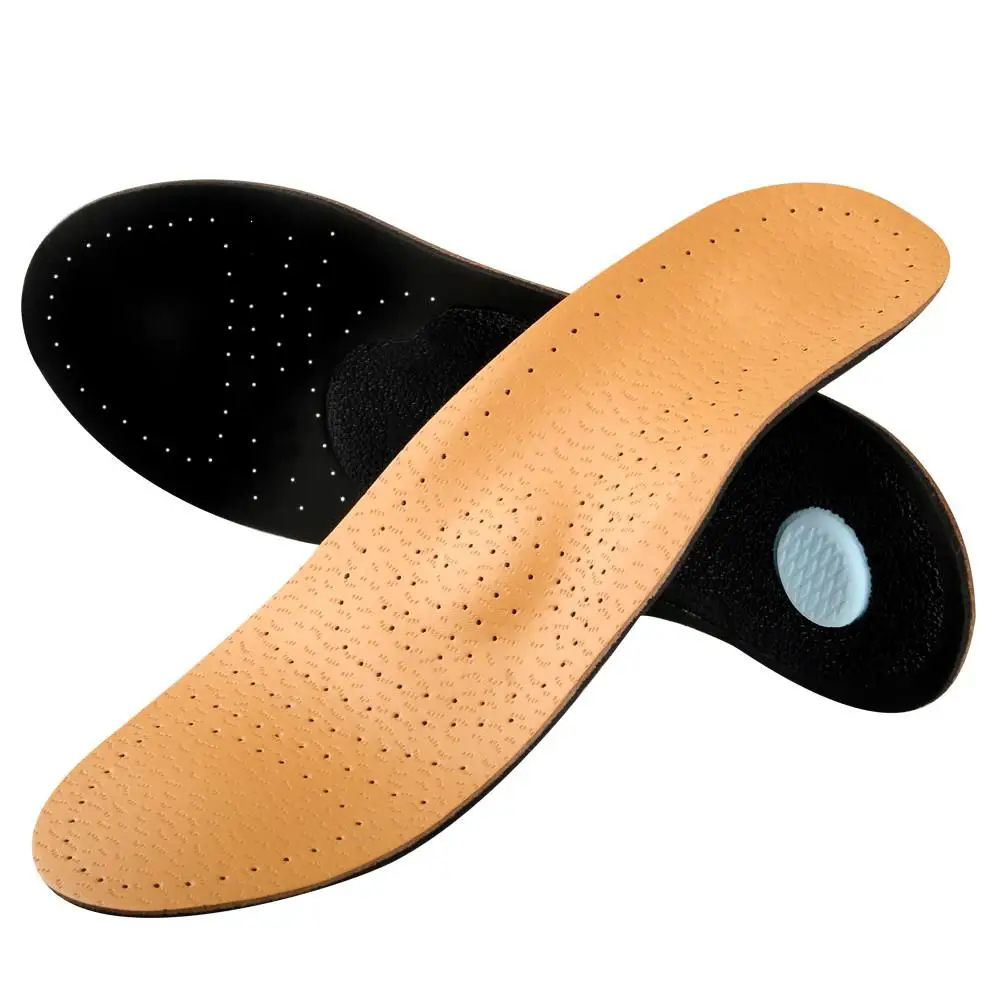 Кожаные ортопедические стельки колодки для обуви плоская поддержка свода стопы латексная подушка Антибактериальный активный углеродный ортопедический ботинок - Цвет: as show
