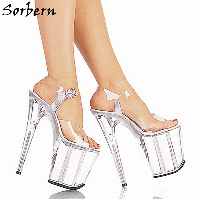 clear heels size 10