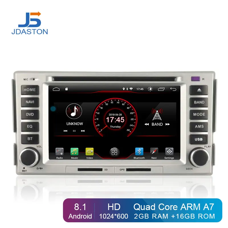 

JDASTON Android 9.1 Car DVD Player For HYUNDAI SANTA FE 2006-2012 Multimedia GPS Navigation 2 Din Car Radio Audio Stereo WIFI