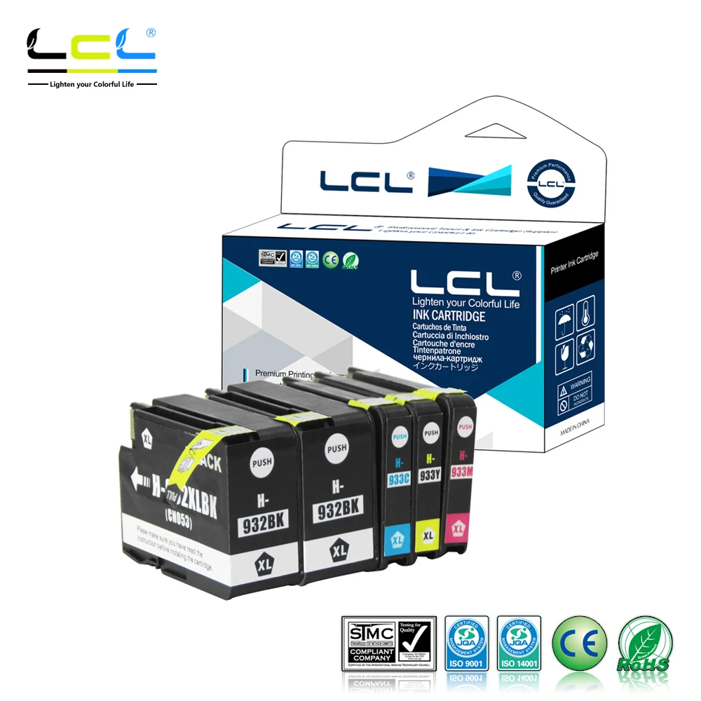 5 pack Compatible For 932xl 933xl ink cartridges for HP officejet 7110 7610