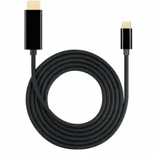 1,8 м Тип C USB-C к HDMI кабель USB 3,1 адаптер Аудио Видео Кабель-адаптер ТВ конвертер для samsung Планшеты мобильного телефона Macbook