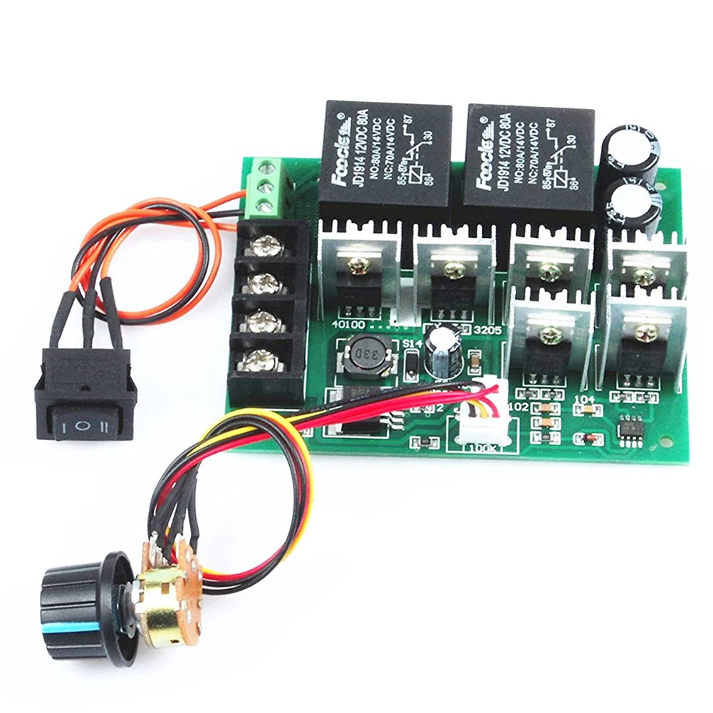 Pwm скорость электронный 40A DC12V/24 V/36 V/48 V щеткой контроллер двигателя Максимальная мощность 2000 Вт три передачи вперед/назад/стоп