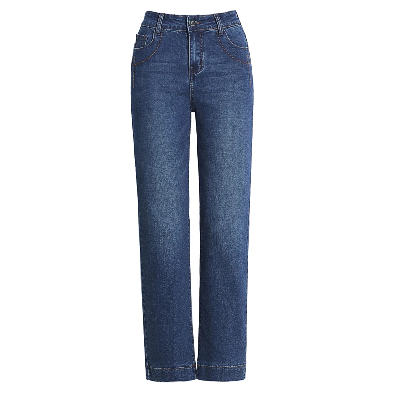 Casual Mezcla Tamaño Sy50803 Otoño Sueltos Pantalones Más Nueva Las Denim Algodón Azul Rectos Primavera p2 Para Jeans Moda De P1 Mujeres Capris gznOwCdqgx