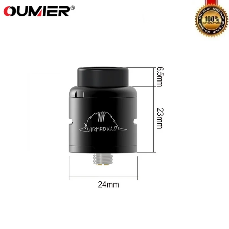 Оригинальный испаритель Oumier Armadillo RDA Vape Tank 24 мм с двойной катушкой Vaporizer 510 нитей VS